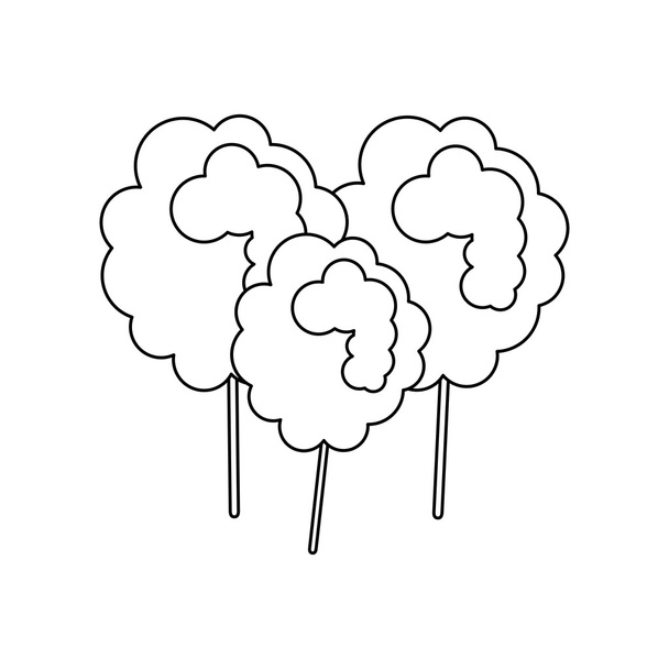 Sugar food design.  cotton candy icon. sweet illustration. vecto - Vector, Image