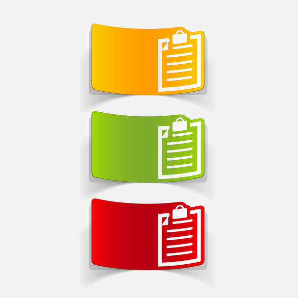 clipboard realistic stickers - Vector, Image