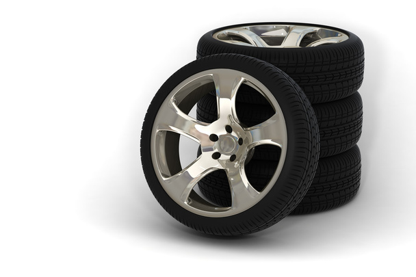 4 car wheels - Photo, Image