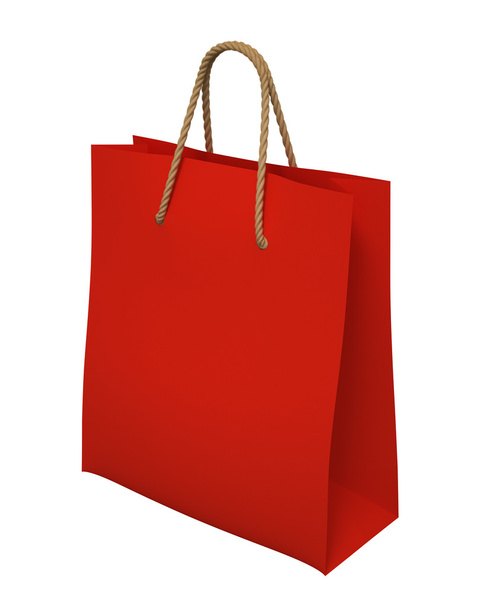 Bolsa de compras vermelha
 - Foto, Imagem