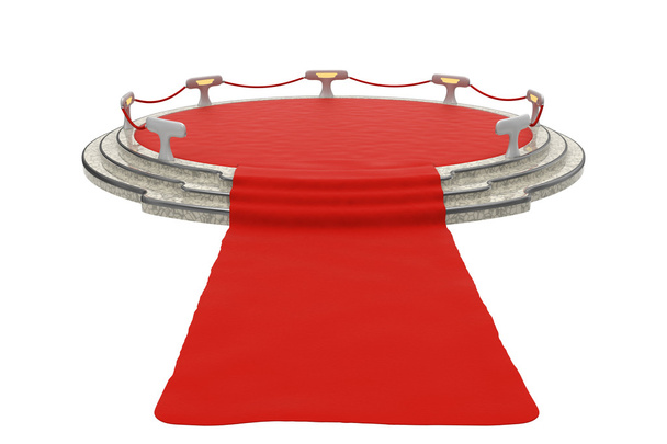 czerwony dywan na podium - Zdjęcie, obraz