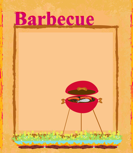 Приглашение на барбекю - Вектор,изображение