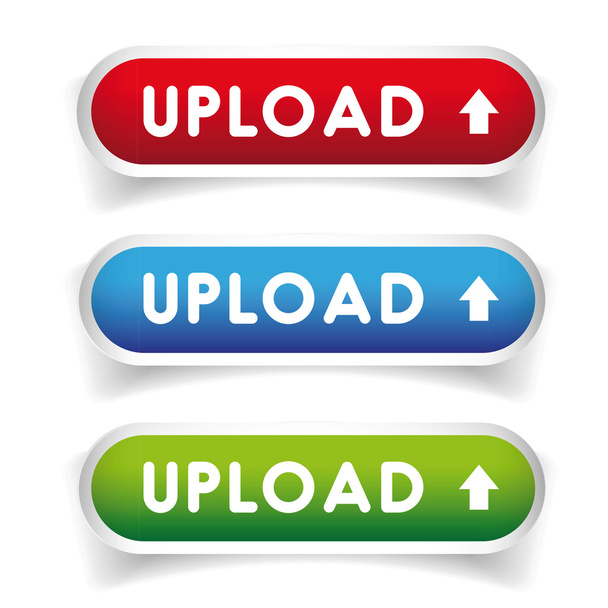 Upload button set vector - Vector, Image