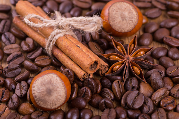black coffee on a wooden background - Photo, image