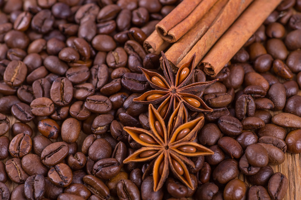 black coffee on a wooden background - Фото, зображення