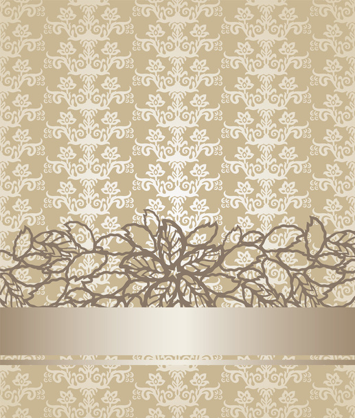 Cubierta de libro floral de color champán dorado
 - Vector, imagen