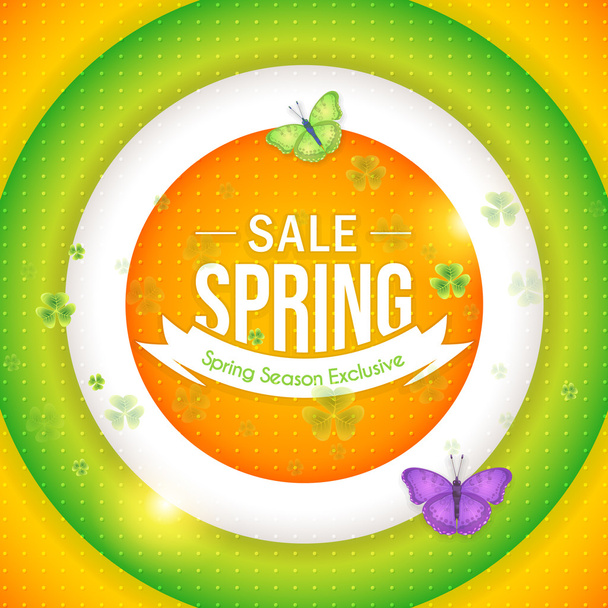 Spring Sale, Layered Background Design - Vector, Image