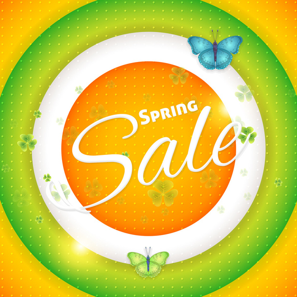 Spring Sale, Layered Background Design - Vector, Image