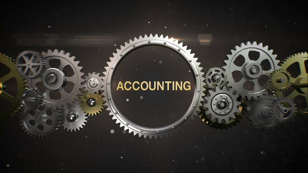 Spojovací kolečka a klíčové slovo "účetnictví" (včetně alfa) - Záběry, video