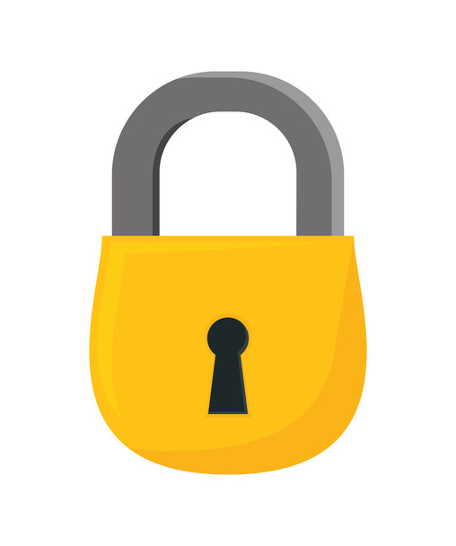Security system concept. padlock  icon. protection concept. vect - Vector, Image