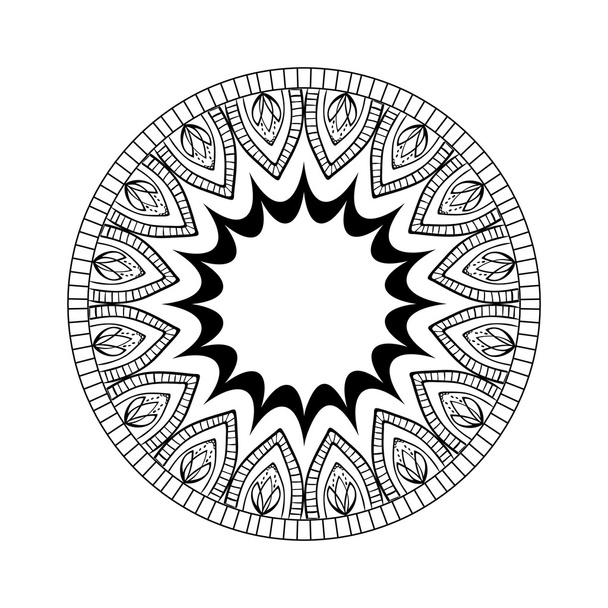 Concepto de dibujo bohemio. Icono del mandale. gráfico vectorial
 - Vector, imagen