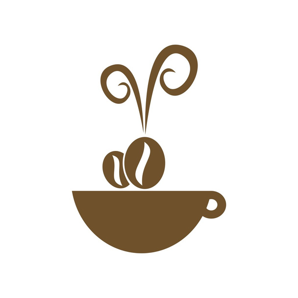 Logo sketch of coffee tea cup hot chocolate granule vector - Vektori, kuva