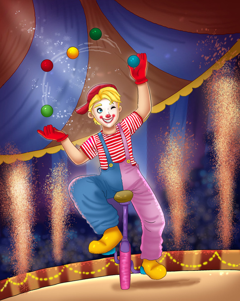 kleine clown circus - Foto, afbeelding