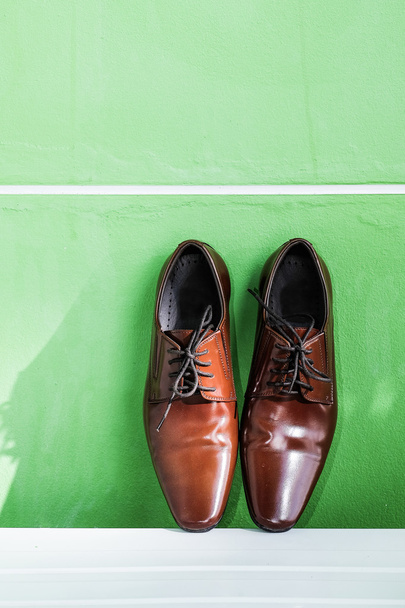 kahverengi deri ayakkabı - Fotoğraf, Görsel