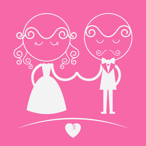 bruiloft uitnodiging vector illustratie - Vector, afbeelding