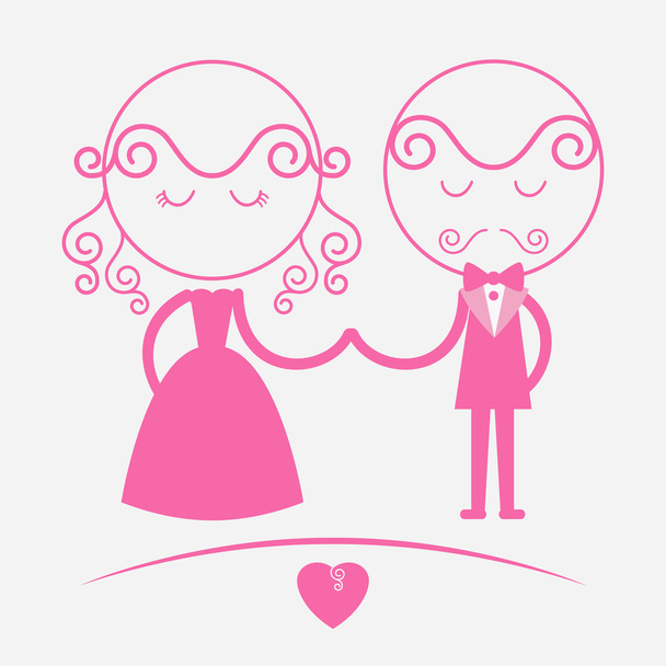 векторная иллюстрация свадебного приглашения - Вектор,изображение