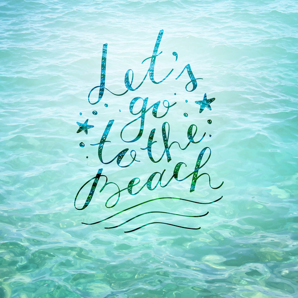 lets go to the beach - Vector, Image