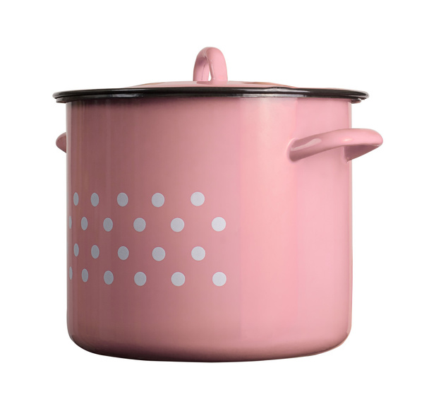 великий традиційний рожевий кухонний горщик
 - Фото, зображення