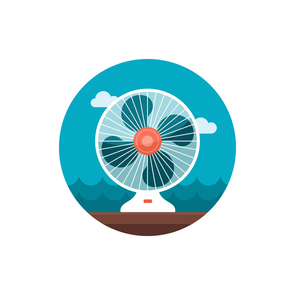Ventilator icon. Summer. Vacation - Vector, afbeelding