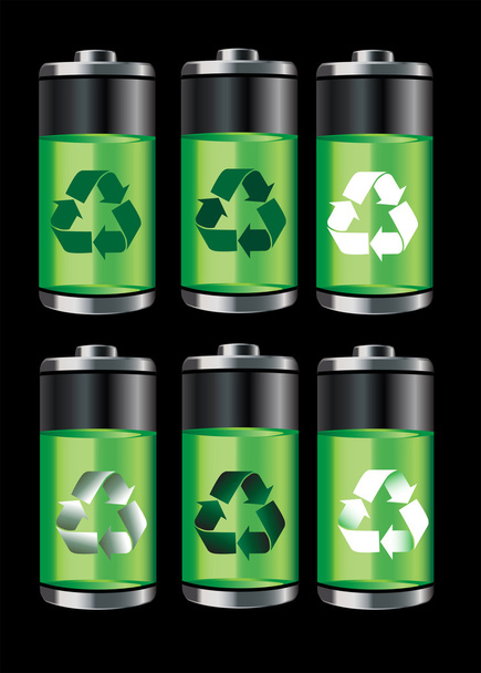 baterie recyklujte - Vektor, obrázek