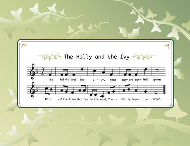 The holly and the ivy - Vector, Image