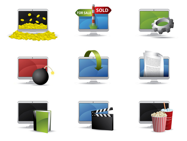Display icons - Vector, imagen