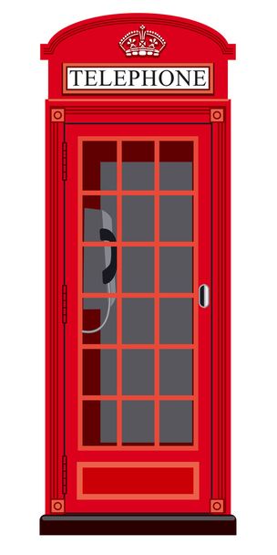 London Booth in England - Vector, Image