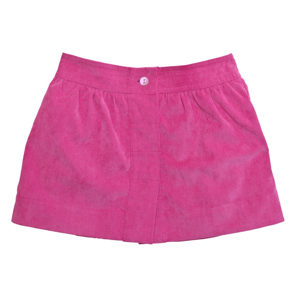 pink corduroy skirt on white background with working path - Photo, Image