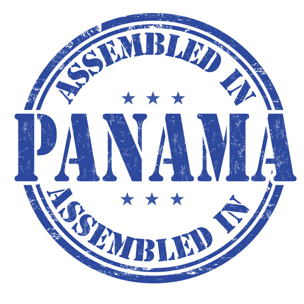 Assembled in Panama stamp - Vector, Image