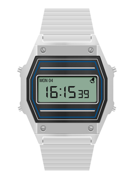 Retro digital watch - Vector, Image