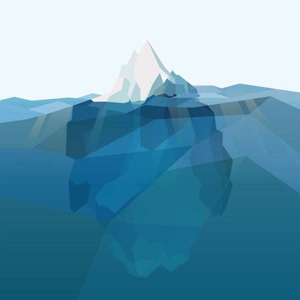 Iceberg polygonal background. - Vector, Image