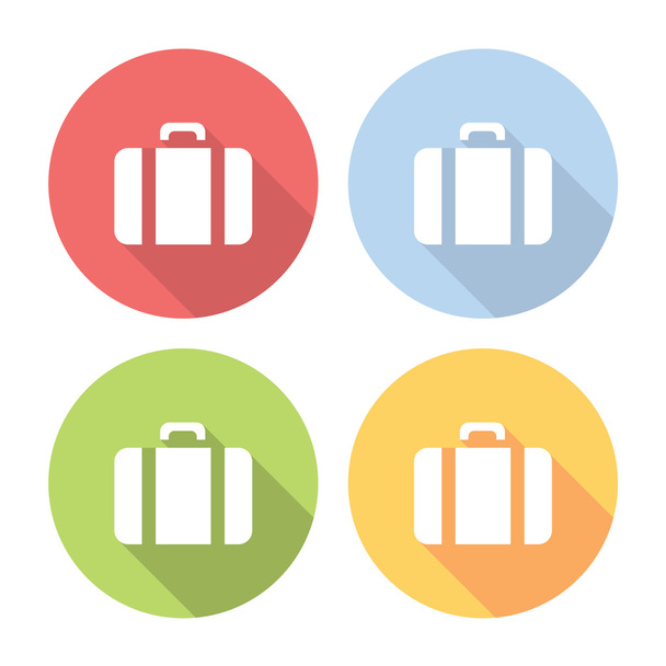 Travel Bag Flat Icons Set - Вектор, зображення
