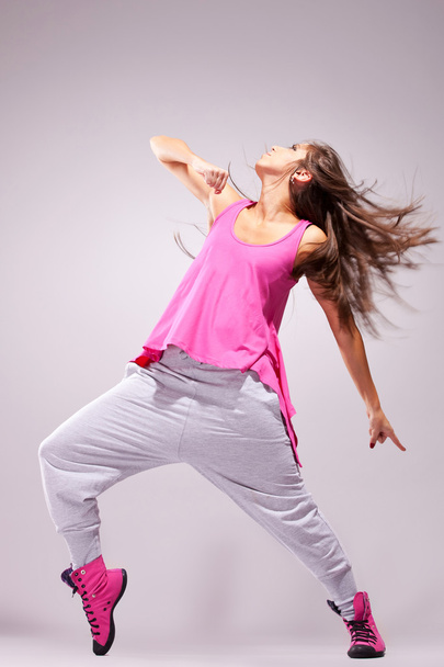 Young woman dancer posing - Фото, изображение