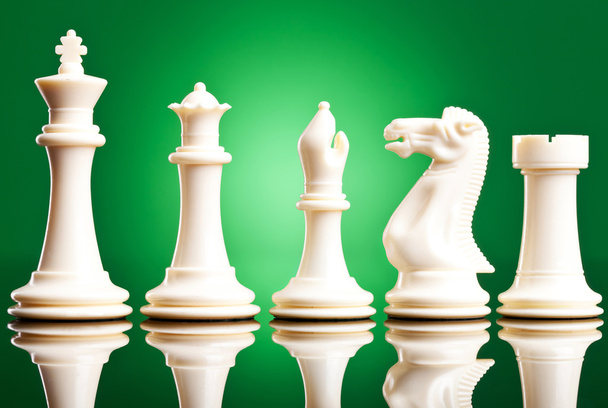 fehér sakkfigurák - Fotó, kép