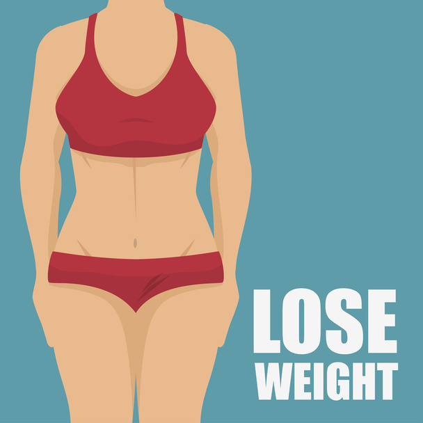 lose weight design - Vector, Image