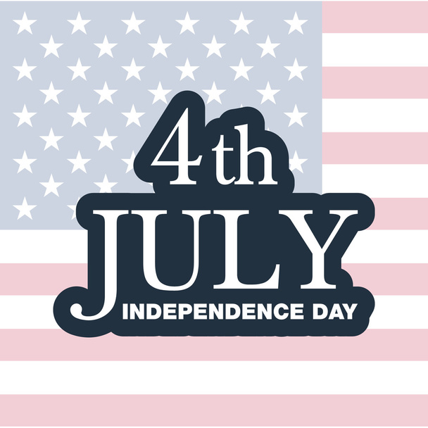 vector illustration with Independence Day background - ベクター画像