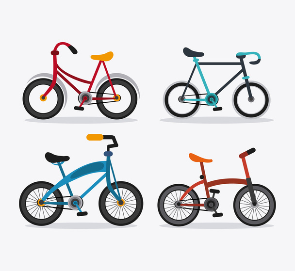 Классический велосипед. значок велосипеда. спортивная концепция. векторная графика
 - Вектор,изображение
