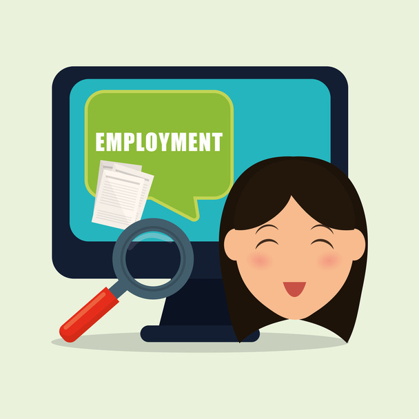 Beschäftigungsdesign. Personal-Ikone. Vereinzelte Illustration - Vektor, Bild
