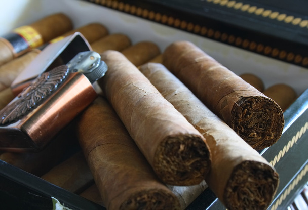 Cigars and lighter - Photo, Image