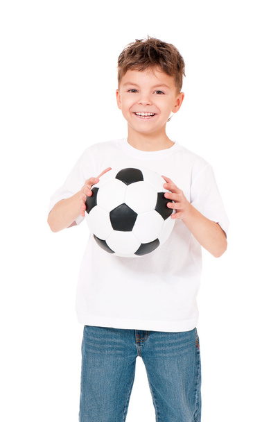 Boy with soccer ball - Φωτογραφία, εικόνα