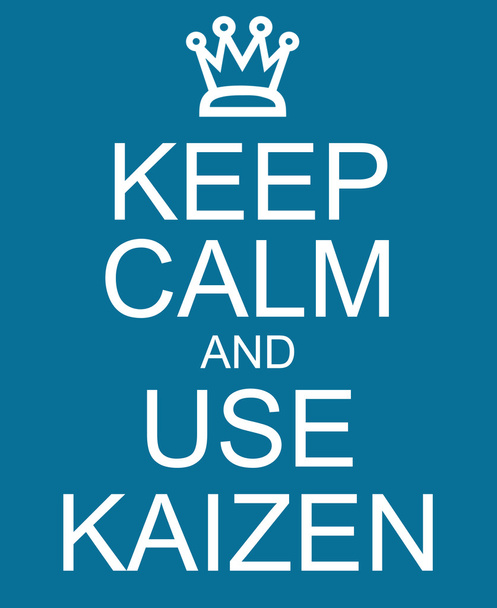 Keep Calm and use Kaizen blue sign - Photo, Image