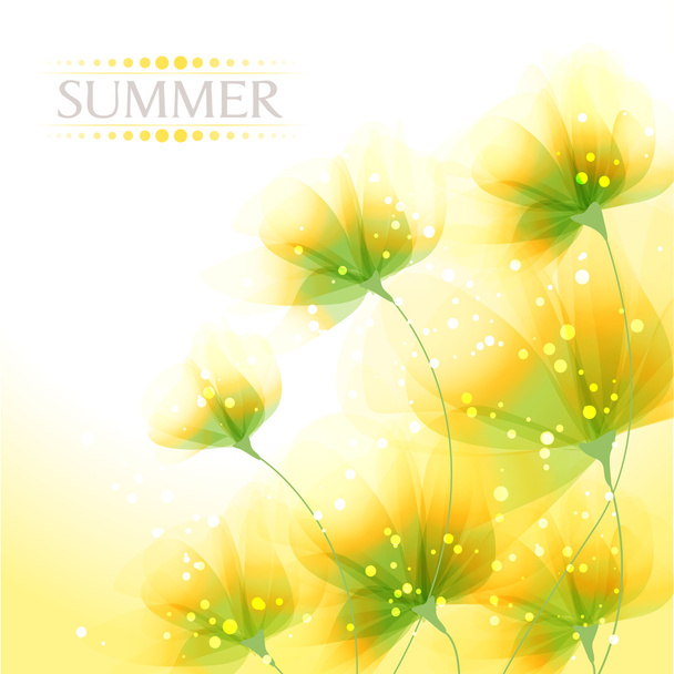 vector background with flowers - Vetor, Imagem