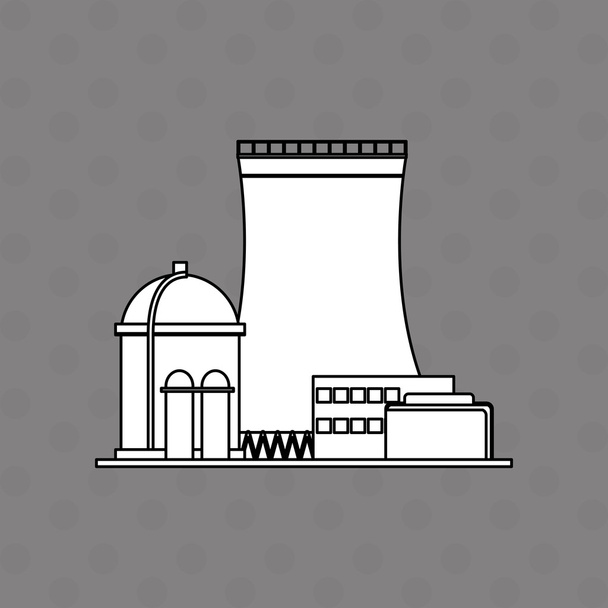 Diseño industrial. Icono de fábrica. Ilustración plana
 - Vector, Imagen