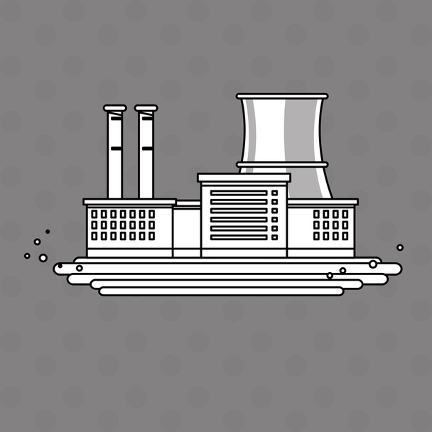 Diseño industrial. Icono de fábrica. Ilustración plana
 - Vector, imagen