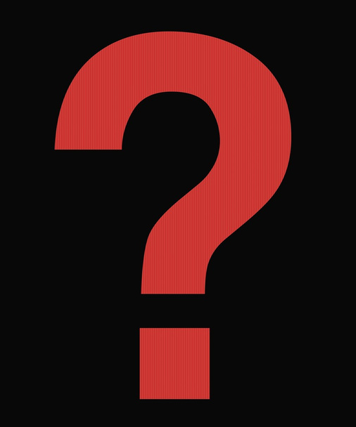 Знак вопроса красный на черном
 - Фото, изображение