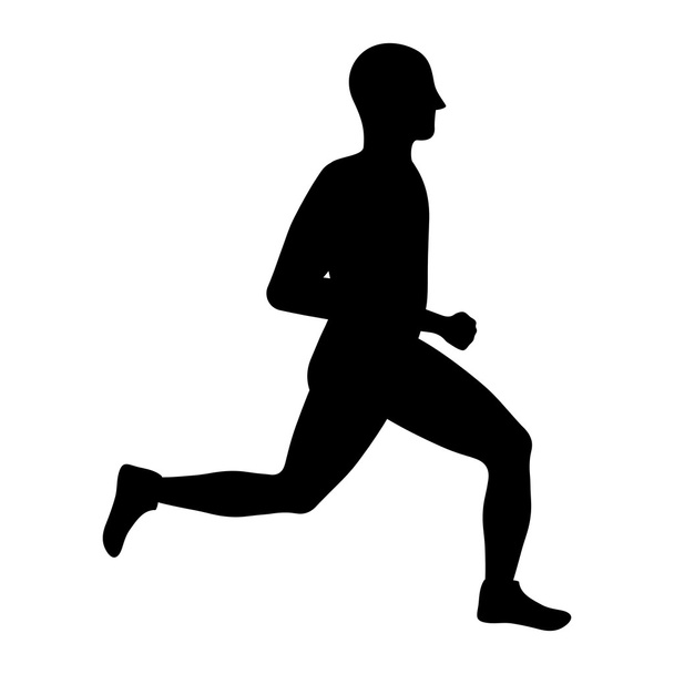 Man of side running. sport concept, vector graphic - Vector, Image