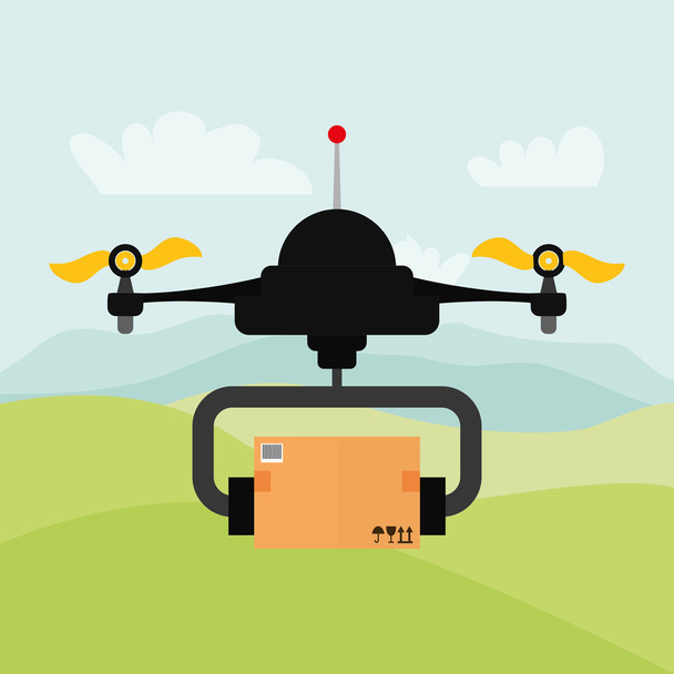 Conception de drone d'hélicoptère. icône de la technologie, graphique vectoriel
 - Vecteur, image