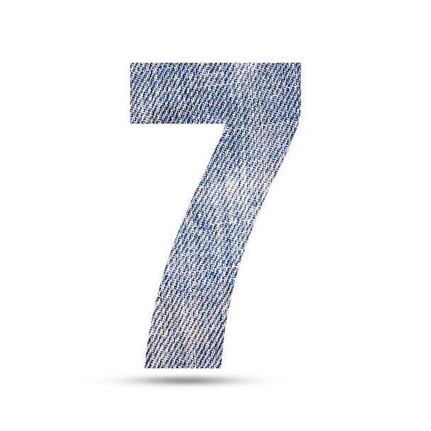 Nummer 7 (zeven) alfabet - Foto, afbeelding