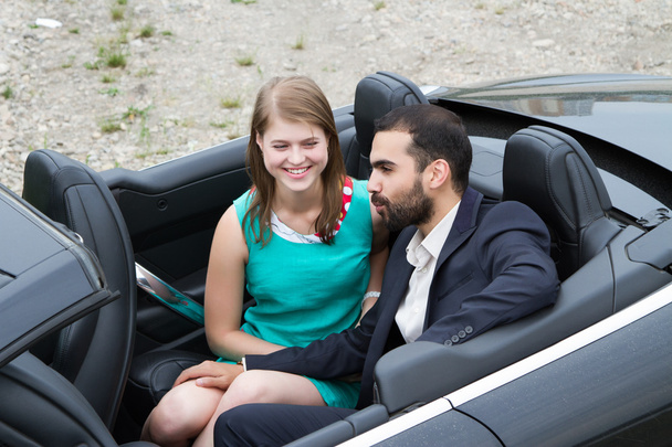 Two lovers meet in the salon convertible - Fotoğraf, Görsel