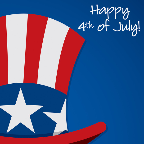 Uncle Sam hat Independence Day card in vector format. - Vector, Image